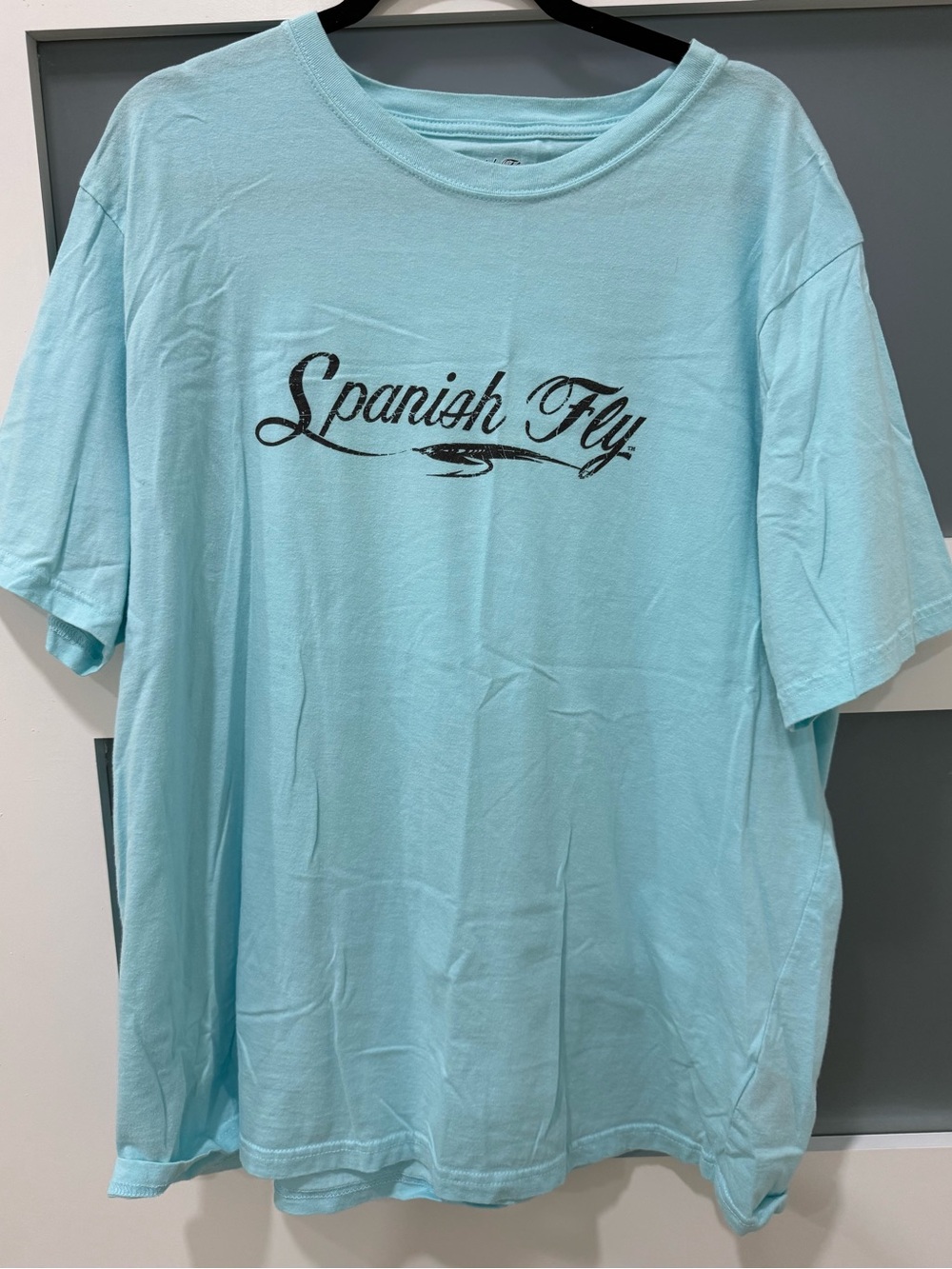 Spanish Fly Fishing shirt Men's Light Blue Graphic Tee